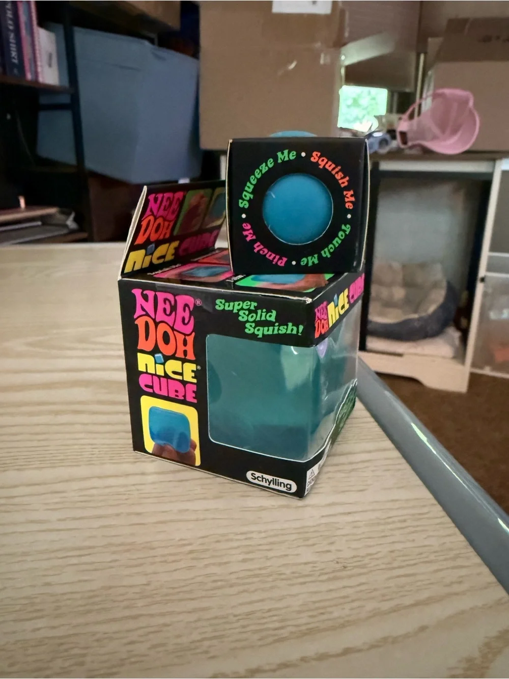 Schylling-NeeDoh- 2 piece BLUE Bundle! Nice Cube and Groovy Glob